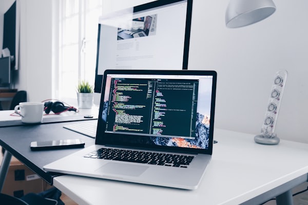 Code on screen